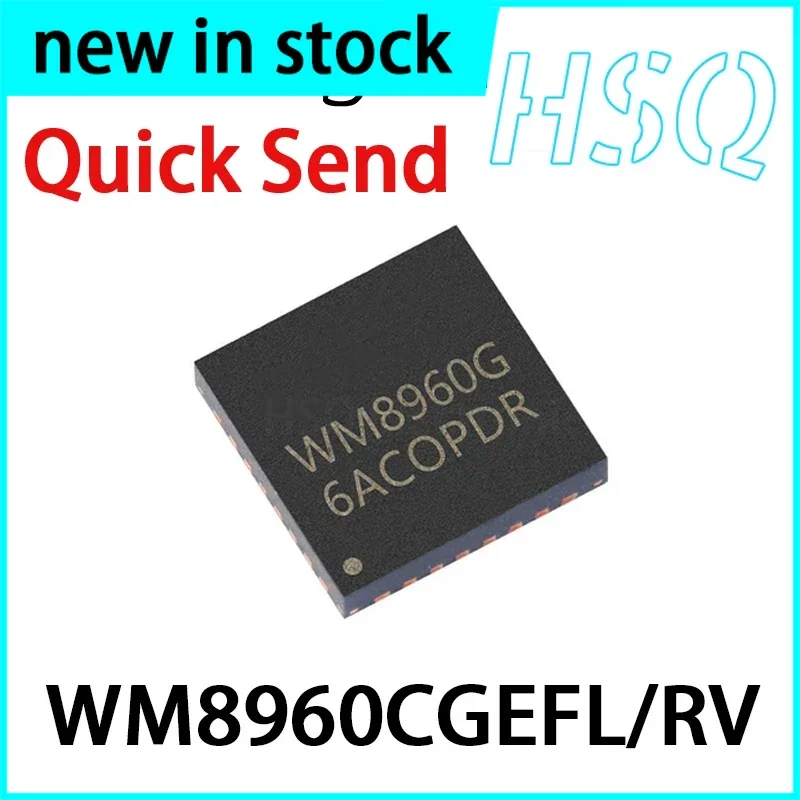 1PCS New WM8960CGEFL/RV WM8960G QFN32 Stereo Audio Codec Chip