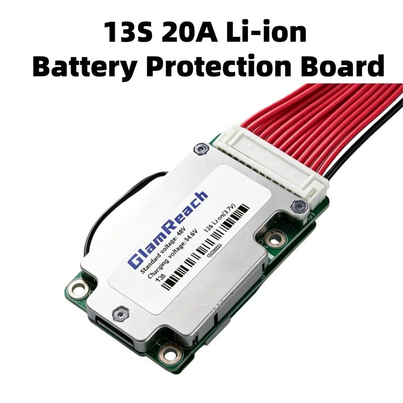 13S 48V 54.6V Split Port BMS 15A 20A Rechargeable Lithium Battery Protection Board with Balance & Temperature Sensor