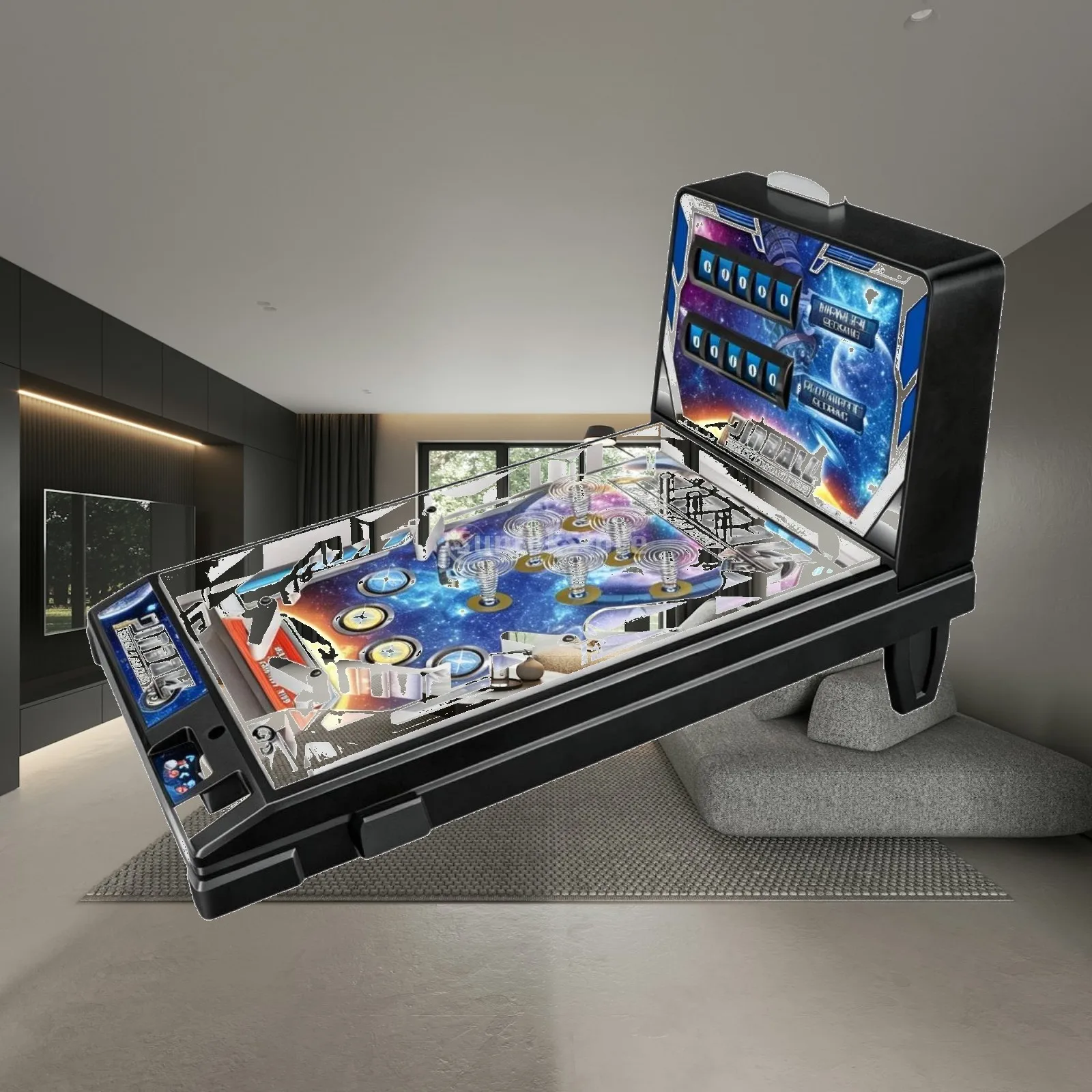 Tabletop Pinball Game Compact Tabletop Pinball Toy Lightweight Fast-Paced for Children