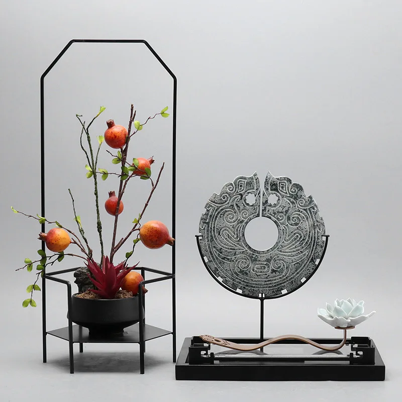 style creative Ruyi Lotus model room, porch, tabletop handicrafts, home, living room, study decoration and decorations