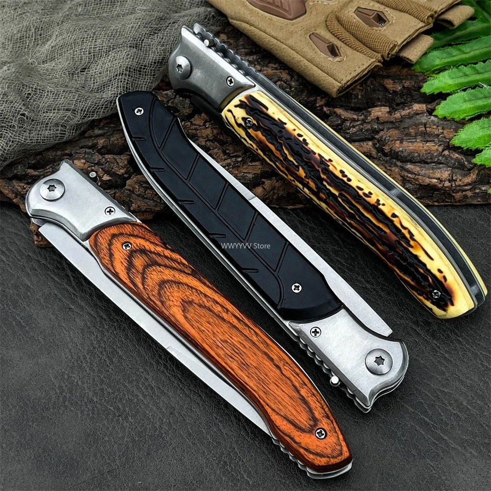 سكين كبير قابل للطي مقاس 12 بوصة، شفرة فولاذية D2، مقبض من الخشب أو الراتنج أو البلاستيك، غمد من النايلون، هدية أداة EDC للتخييم في الهواء الطلق #5