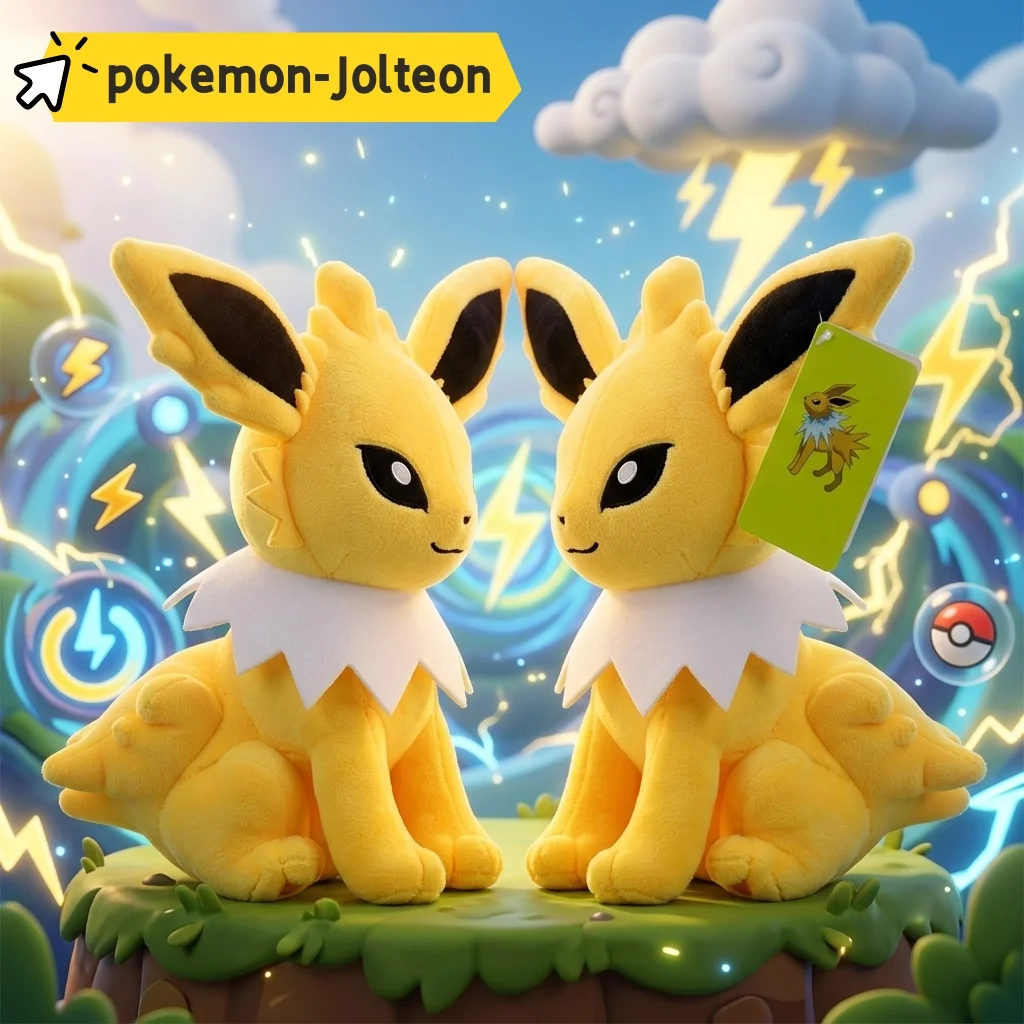 Pokemon Plush Toys 25cm Jolteon Peluche Dolls Cartoon Home Decor Toys Anime Hobbies Collection Adorably Kids Toys Birthday Gifts