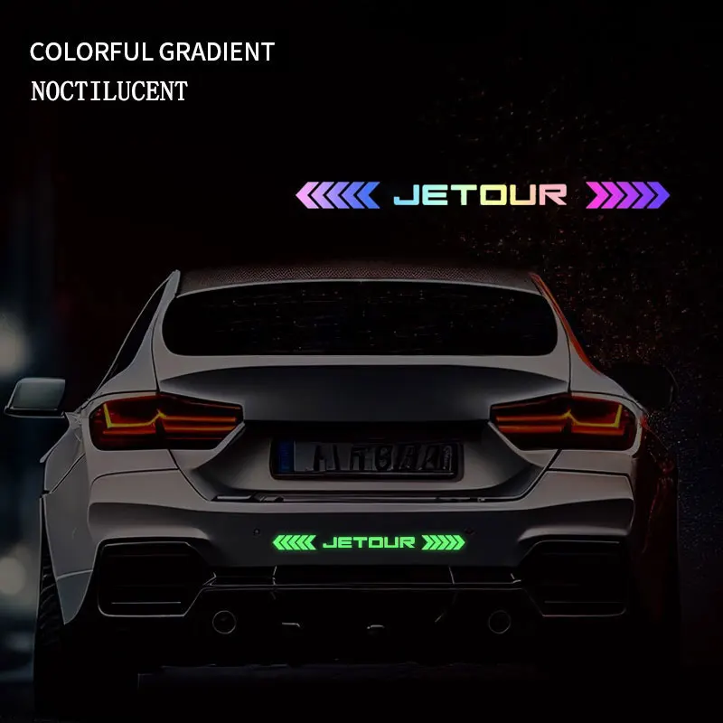 Car Trunk Tail Night Safety Warning Reflective Stickers for Chery Jetour X70 X70SM X90 X95 car Accessories Reflective Strips