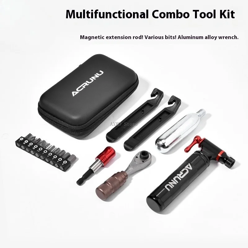 

Наборы инструментов для ремонта велосипеда ACRUNU, набор ключей с железной трещоткой для шин, портативная динамометрическая отвертка, легкий инструмент для обслуживания велосипеда