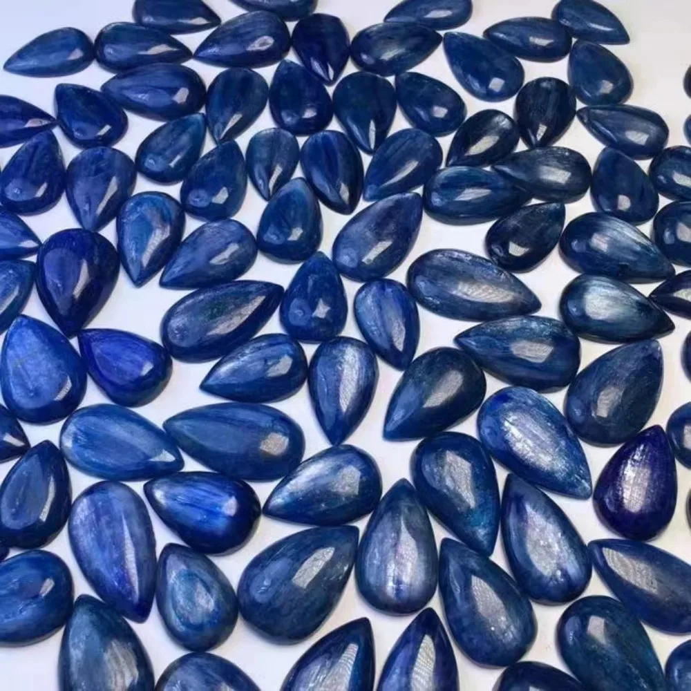 1pc Natural Kyanite Water Drop Teardrop for Pendant Quartz Crystal Healing Stone Gemstone Energy Reiki Jewelry Making Home Decor