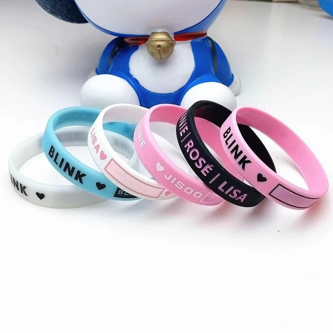 

Luminous Edition Anime Silicone Wristband Fans Prop Toys Girl Group Lisa JENNIE JISOO ROSE Supporting Gifts