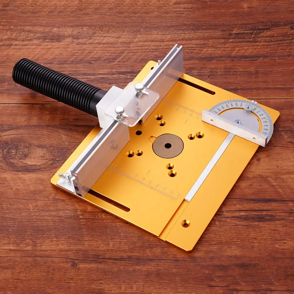 Multifunctional Aluminium Router Table Insert Plate Woodworking Benches Wood Router Trimmer Models Engraving Machine Tools