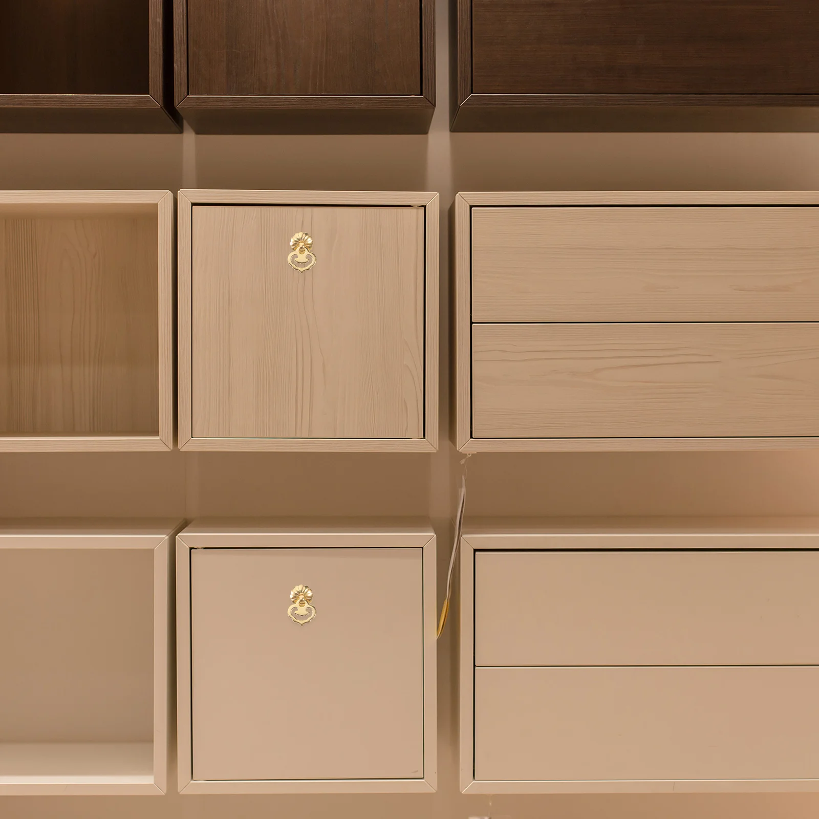 

Chinese Style Brass Drawer Pull Handle Cabinet Door Pull Decorative Furniture Handle Replacement Metal Knob For