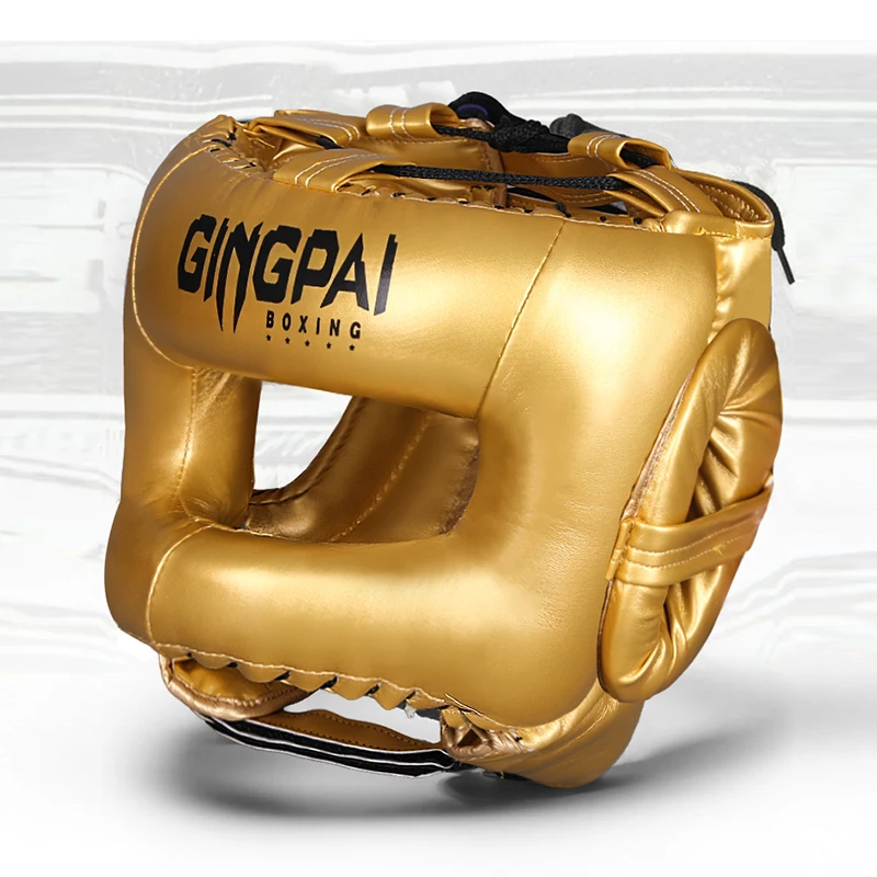 Professional Kick Boxing Sanda MMA Helmet Full Protection Guard Nose Protect Free Combat Full-face Head Gear Adult Men Women