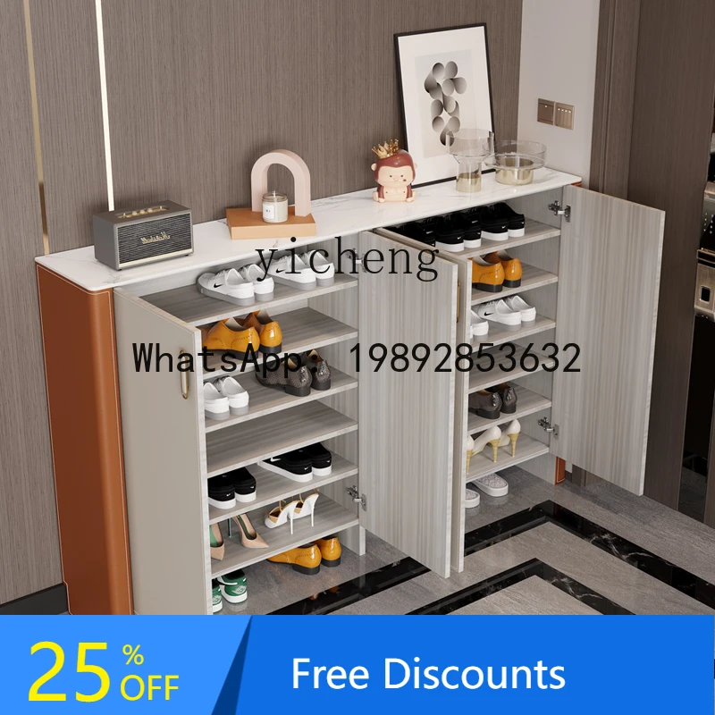 

AA shoe cabinet entrance integrated partition household entrance storage large-capacity solid wood shoe cabinet