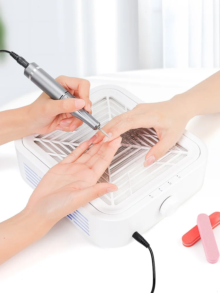Professioneller Turbo-Staubsauger, bürstenloser Nagelstaubsammler, elektrischer Nagelstaubabsauger für Manikürtisch, Nagelbohrer, Acrylpulver, Gel-Staubentfernung