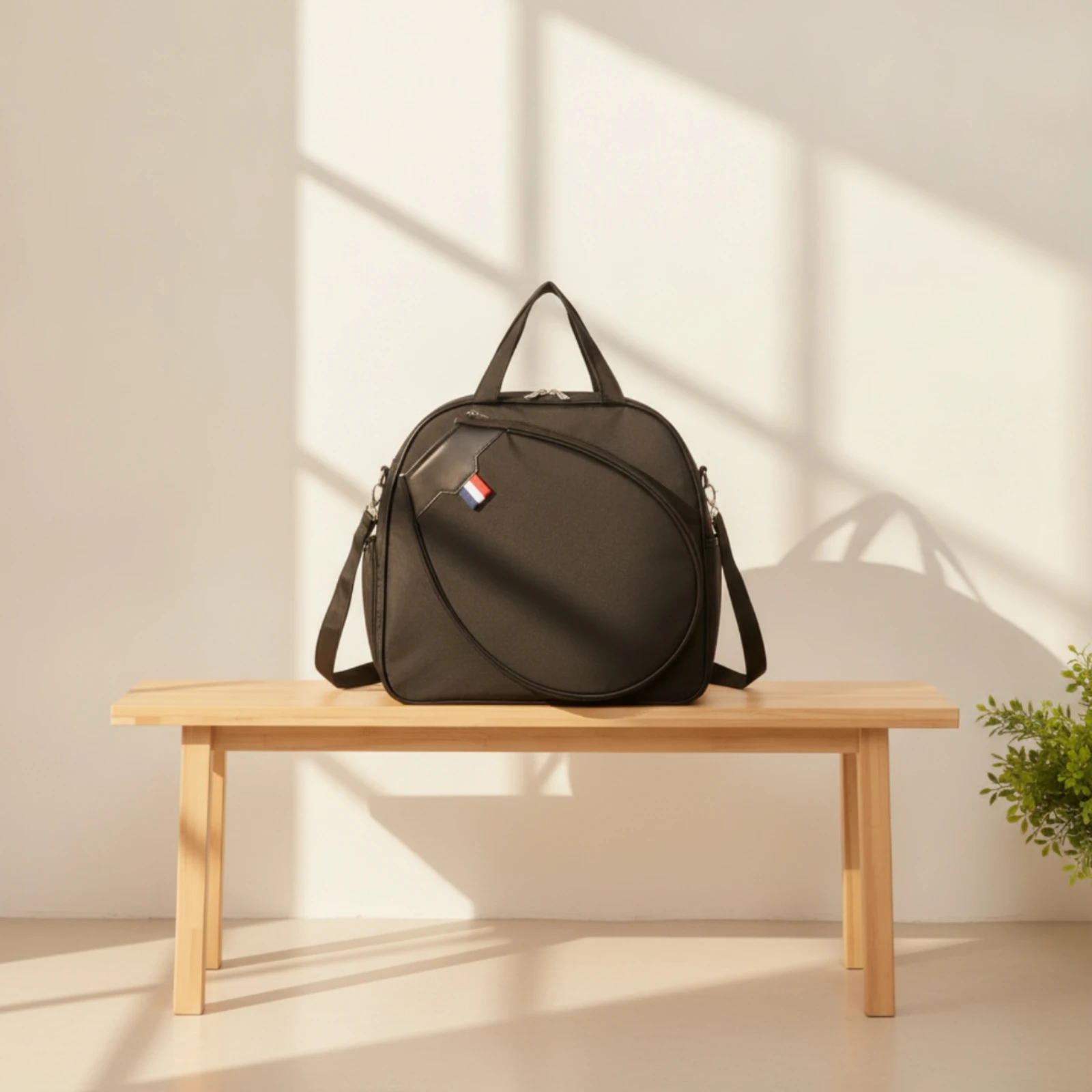 Square Racket Bag Comfortable Racket Bag with Shoulder Strap Convenient Separate for Badminton Players, Sports Training