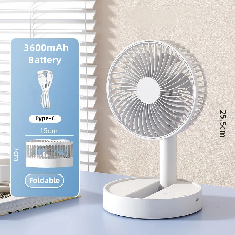 F28 Portable Mini Desktop USB Folding Fan with 4 Speed and Timing Functions Suitable for Bedroom Indoor or Outdoor Use image 4