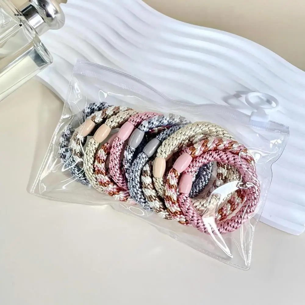 

12pcs/set Colorful Hair Rope Set Nylon Hair Ties Ponytail Holders Hair Accessories High Quality Elastic Rubber Band Party