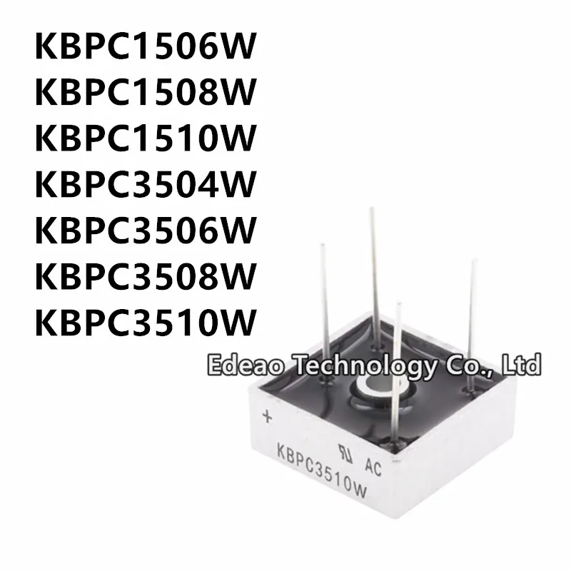 5~10pcs/lot KBPC1506W KBPC1508W KBPC1510W KBPC3504W KBPC3506W KBPC3508W KBPC3510W DIP-4 Round foot single-phase rectifier bridge