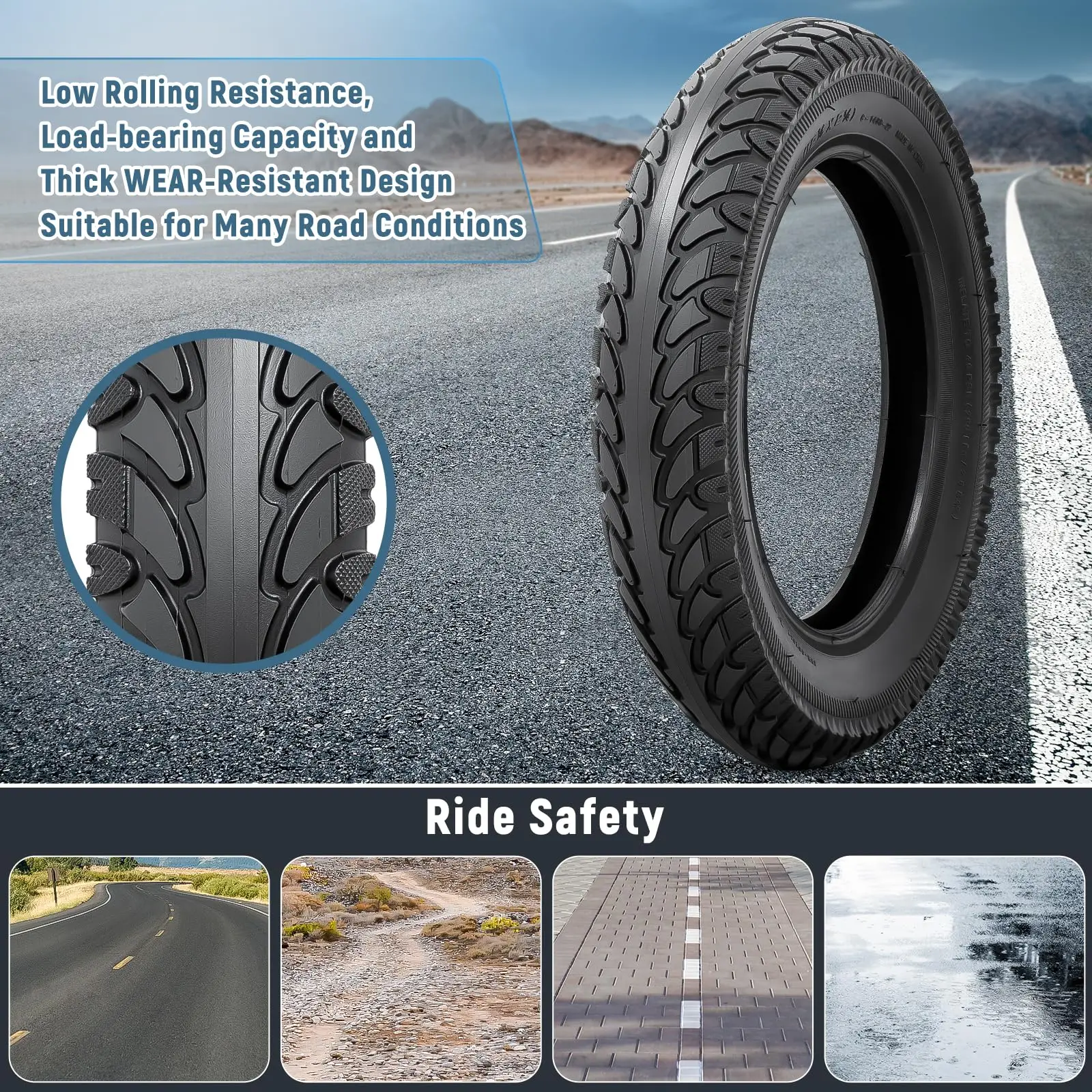 Opona i dętka 12 1/2 x 2 1/4 (12.5x2.25) do rowerów elektrycznych INMOTION P2/P2F, Razor Pocket Mod, Currie, Schwinn, GT, IZIP, eZip