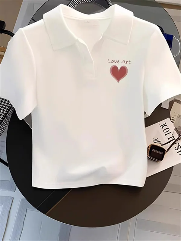 

Футболка ort Sve с белым воротником, женская приталенная модная универсальная летняя футболка ChMOs Brand 2025 New Sle