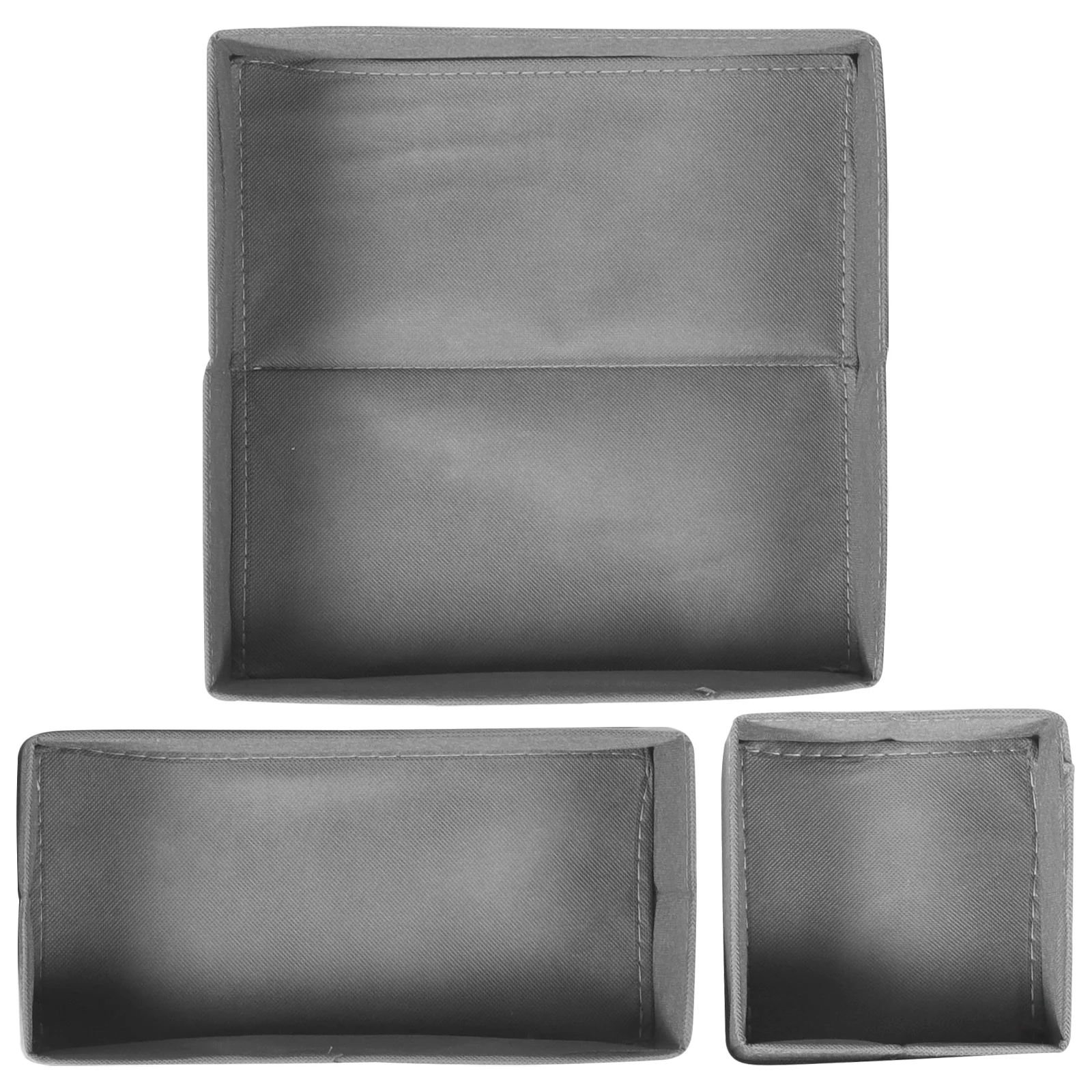 

3pcs Boxes Grey Drawer ganizers Closet Storage Box Wardrobe Storage Box Sock Container Wardrobe Accessories