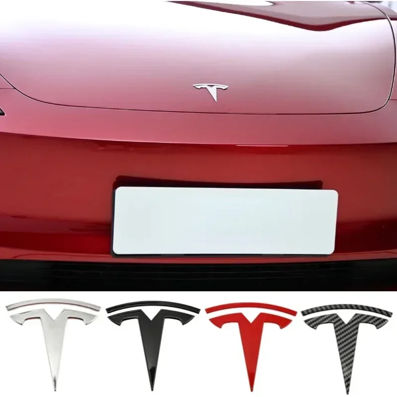 ABS for Tesla Model 3 Mode Y Car Front Hood Logo Cover Emblem Sticker Styling Auto Body Rear Trunk Badge Accessories view 5