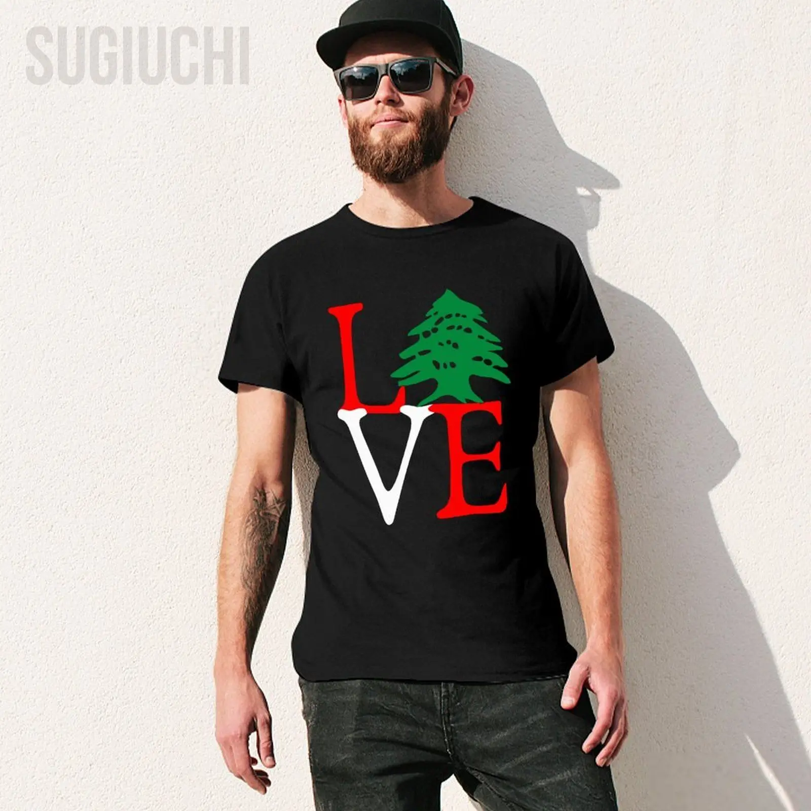 Unisex Men Lebanese Love Cedar Flag Tshirt Tees T Shirts Women Boys 100% Cotton T-Shirt