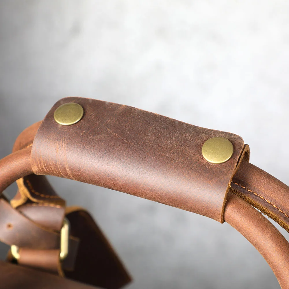 S.WORKER Vollnarbenleder-Reisetasche Große Kapazität Weekender-Reisetasche Echtleder-Sporttasche für Herren – Detail 15