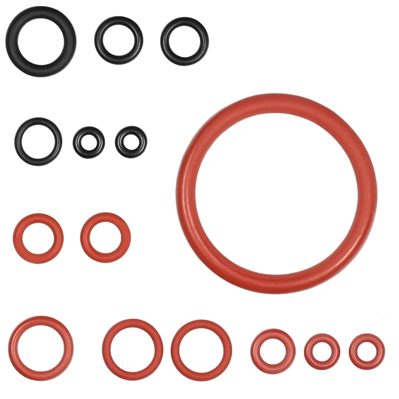 15Pcs O-Ring Seal Kit Silicone Gasket For Coffee Machine Brewing Group Spout Connector Sealing Rings Accessories