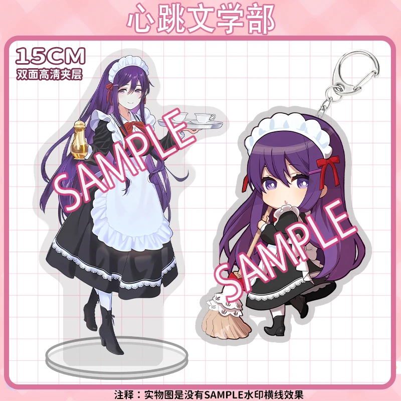 Maid Café Club Plate Desk Decor Monika Standing Sayori Collection Accesorios Yuri Acrylic KeyChain Natsuki Model