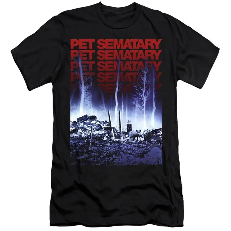 

Холщовая футболка премиум-класса Pet Sematary, черная