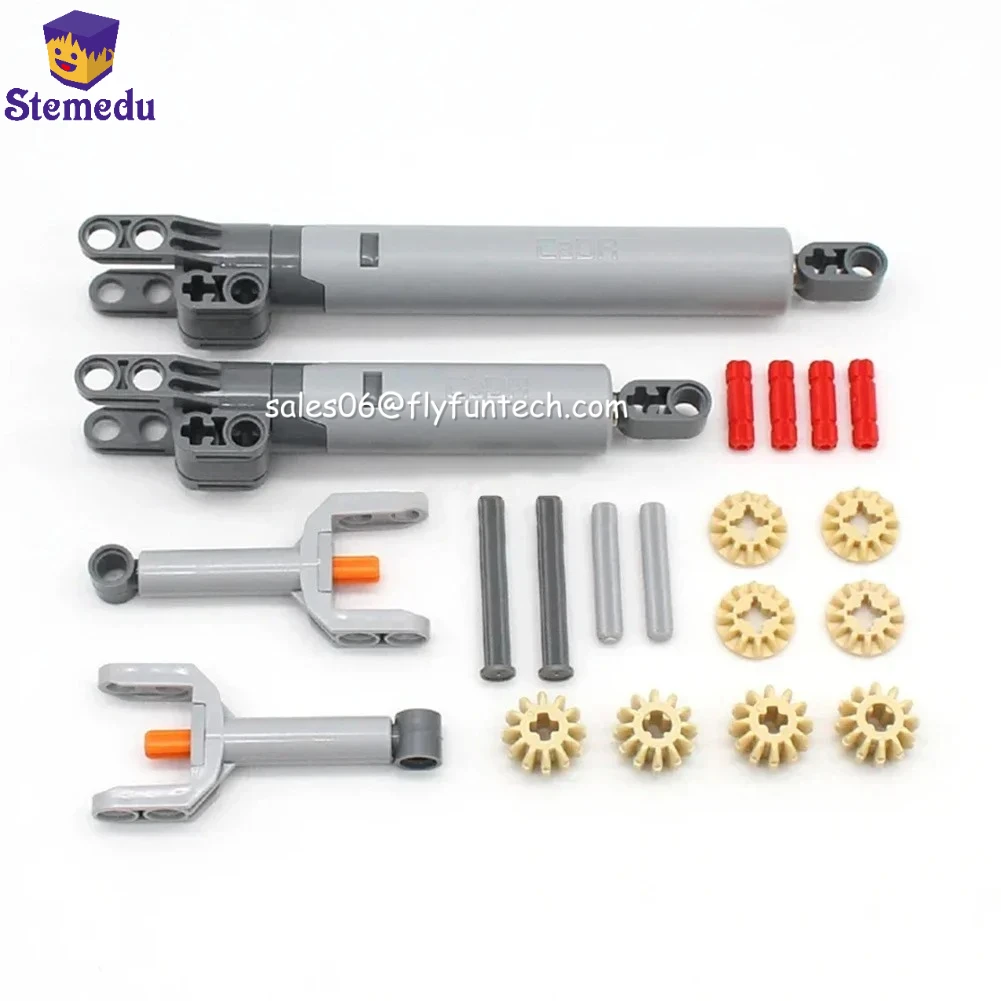MOC Building Block Hydraulic Linear Actuator Kit for Tech Projects  Push Rod Dynamic Telescopic Rod 61927 92639 40918 Fit Leduo