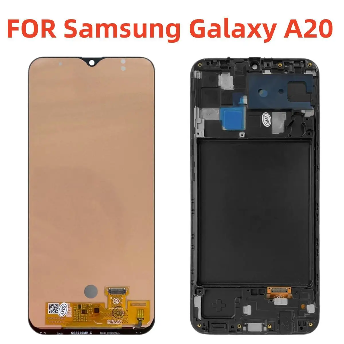 

Tested A20 Screen for Samsung Galaxy A20 LCD Display Touch Screen Digitizer With Frame Assembly for Samsung A20 SM-A205F A205FN