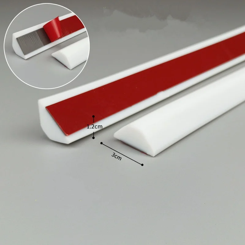 Multi-size silicone strip Bathroom Water retaining strip Dry Wet Separation Shower Barrier Dam Flood adhesive door seal strip