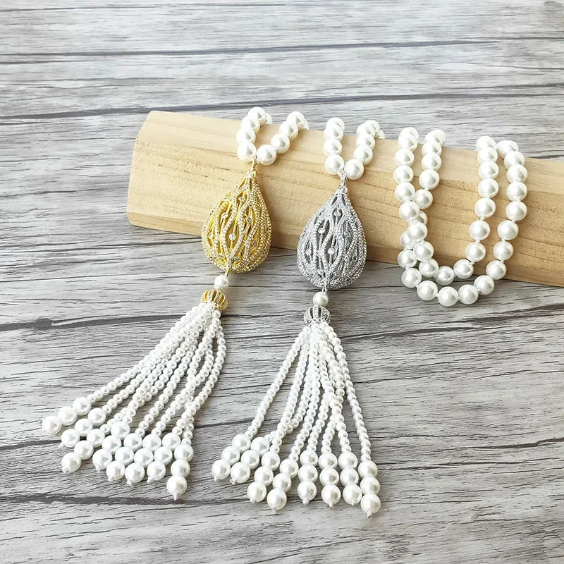1 Strands Hollow out zircon charm Pendant CZ Micro pave, Shell Pearl Beads tassels Women Fashion Jewelry Necklace MK519