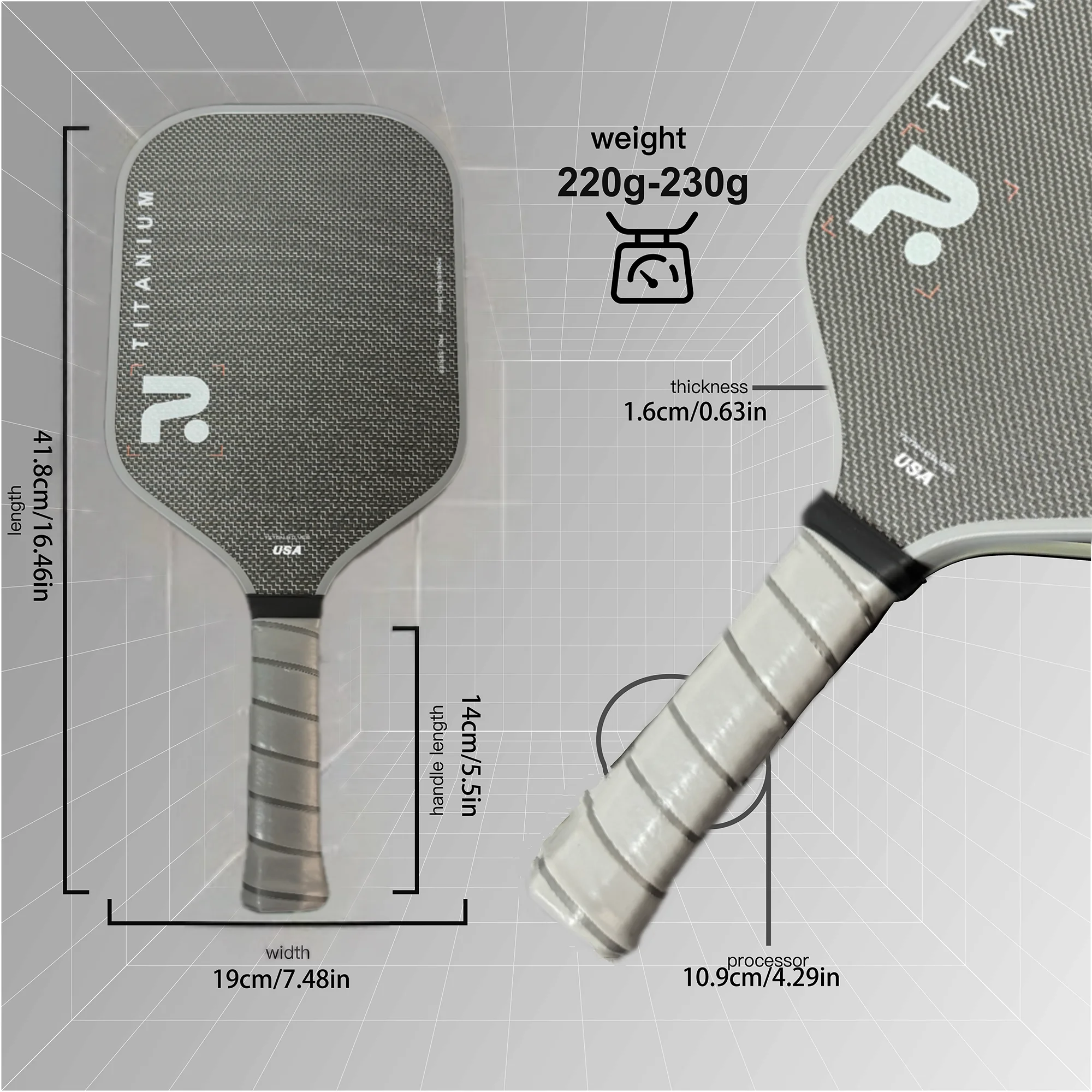 2025 T700 Carbon Fiber Pickleball 6MM Thickep PP-Core Increases Spin & Control New Pickleball Paddle USA PA Approved