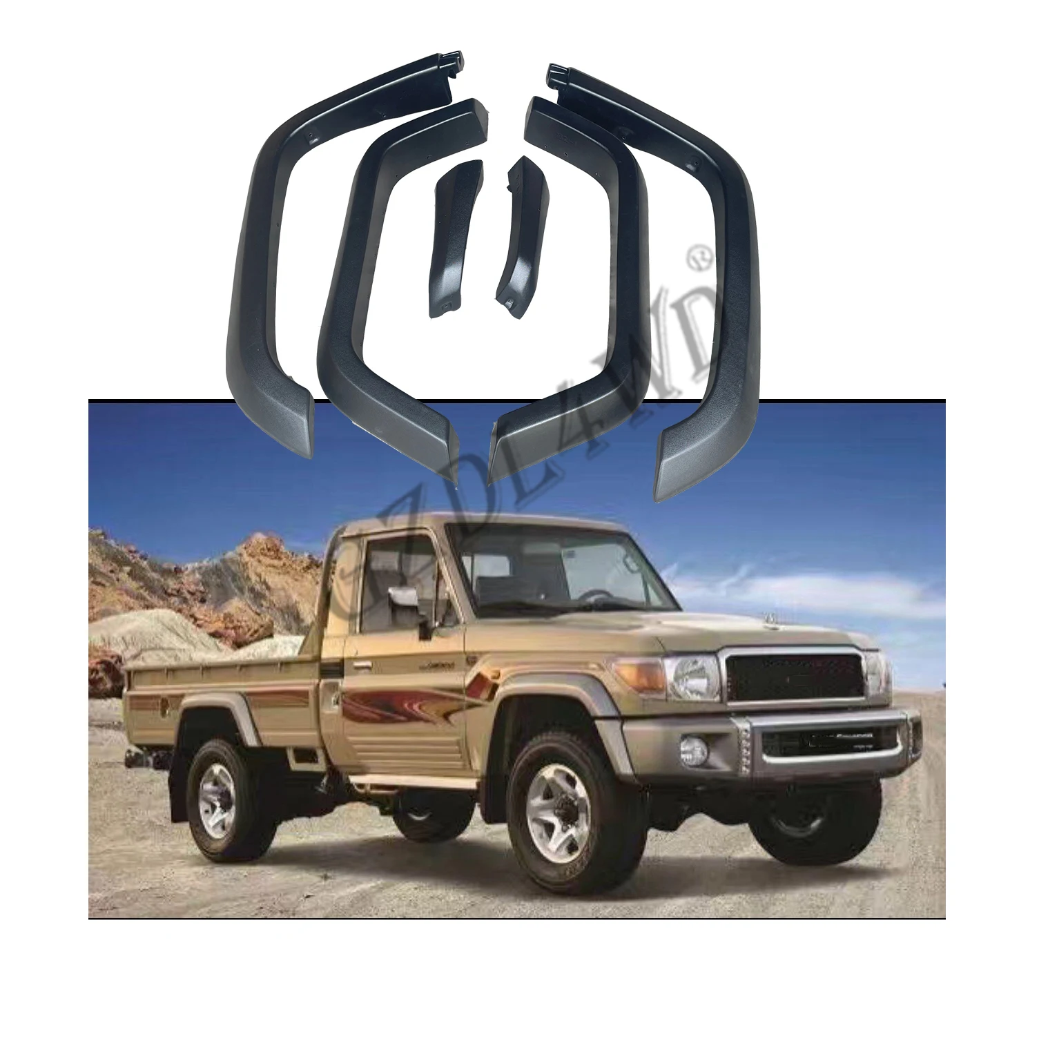

GZDL4WD Car Accessories ABS Wheel Fender Flares For Land Cruiser FJ75 FJ79 Series