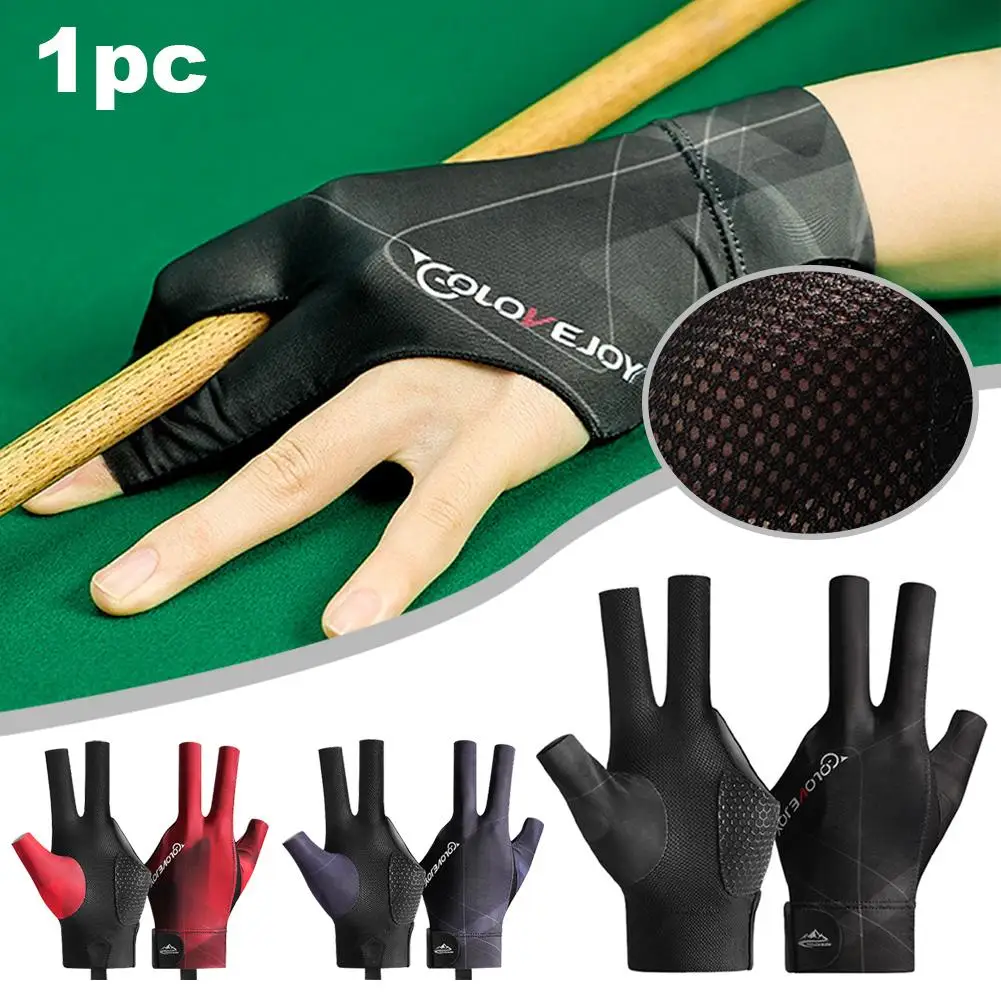 

Billiards Glove Adjustable Quick-Dry Breathable Anti-slip Billiard Glove Accessories Billiard Gloves Portable Snooker Train F0F3