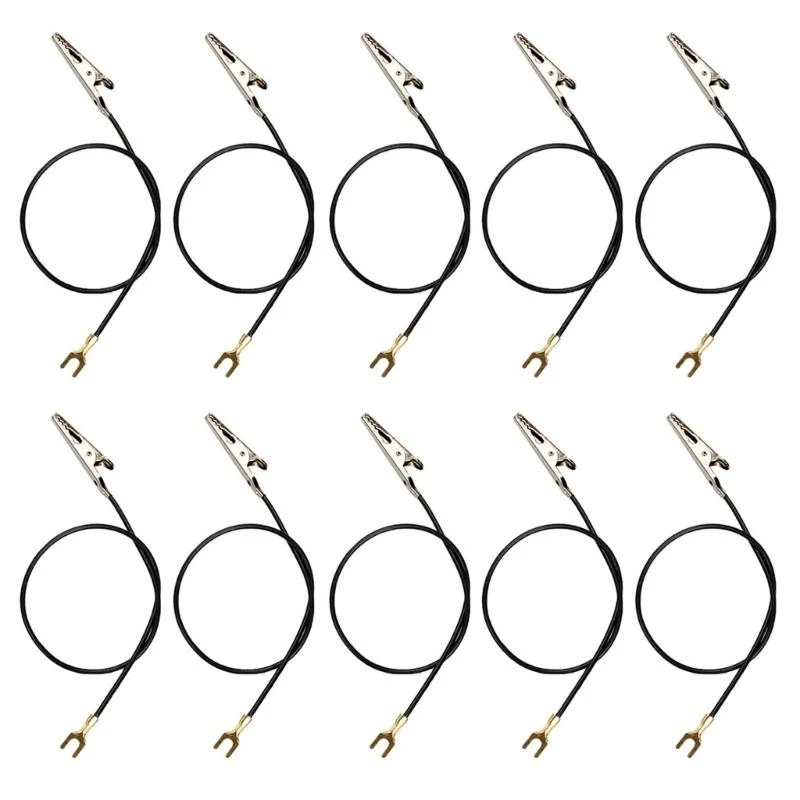 10pcs Single Head Clip Wire 23cm Clip Electricity Test