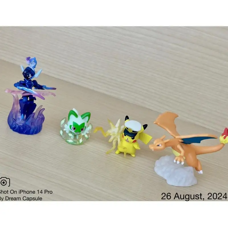 TOMY-figuras de acción de Pokémon trenzadas, juguetes para regalo, Pikachu, Sprigatito, Ceruledge, Charizard, set de 4 unidades