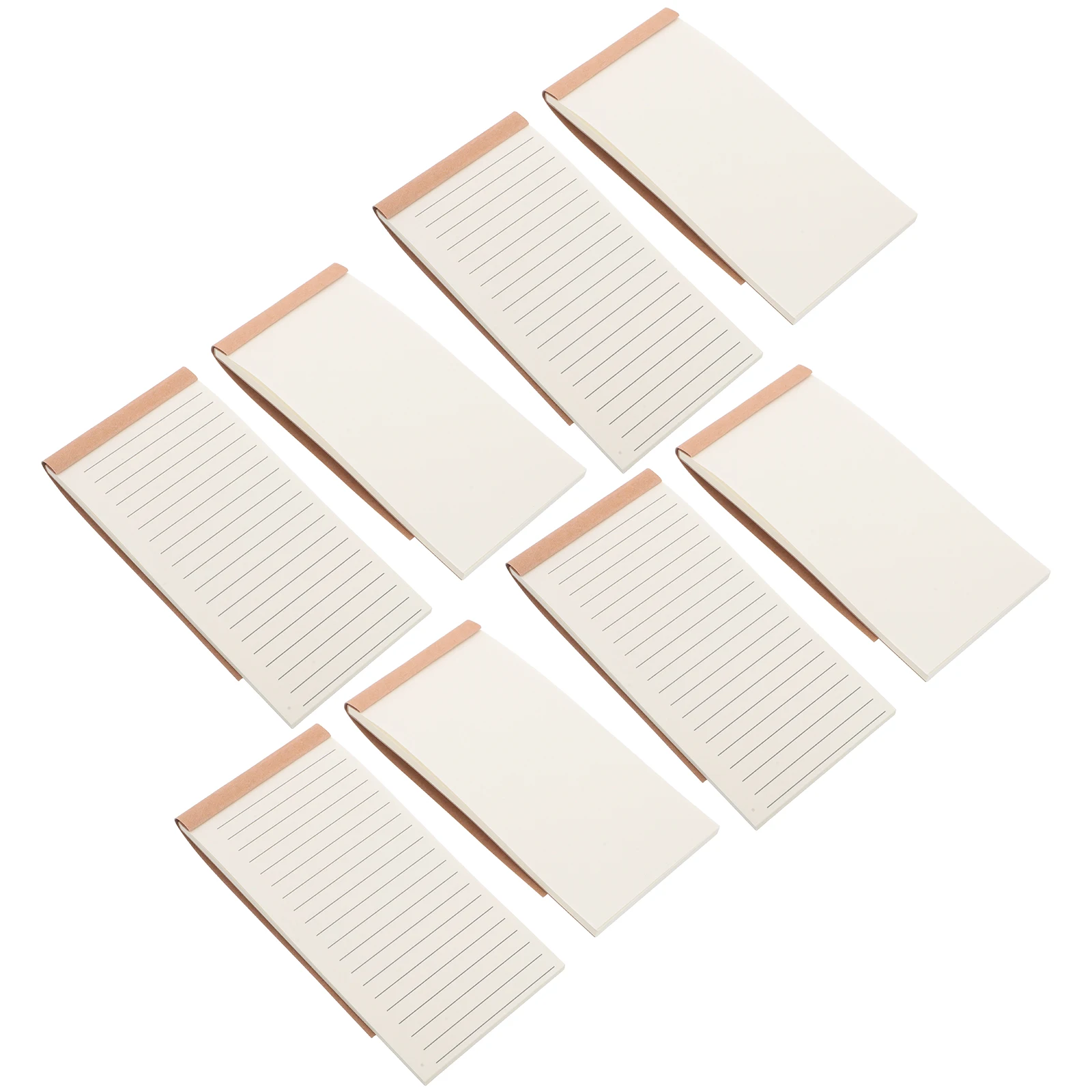 

8 PCS Notebook Memo Pads Agenda Daily Journal Notepad Work Planner Light Brown for Desktop