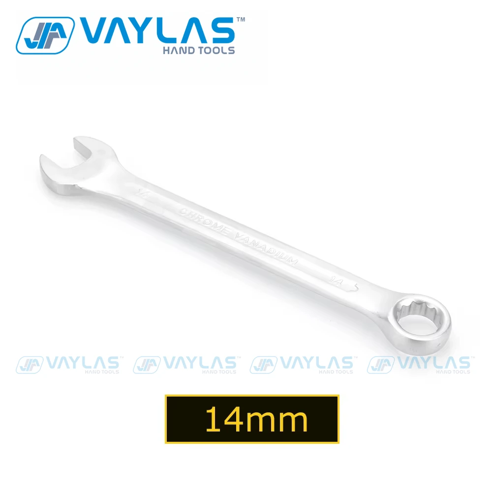 14mm Open Box End Combination Wrench All-Purpose Master Cr-V Opened Ring Combo Spanner for General Household Garage Auto Repairs