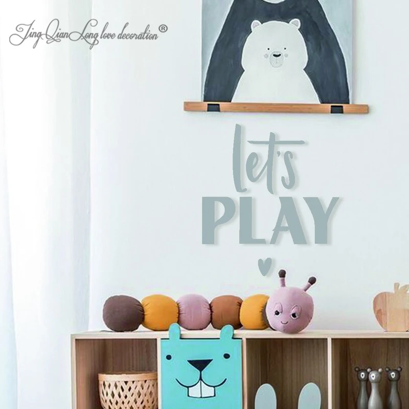 Imagem -04 - Arte de Madeira Personalizada para Berçário Jogar Sinal Playroom Playroom Wall Decor Palavras Sinal Jogar Madeira