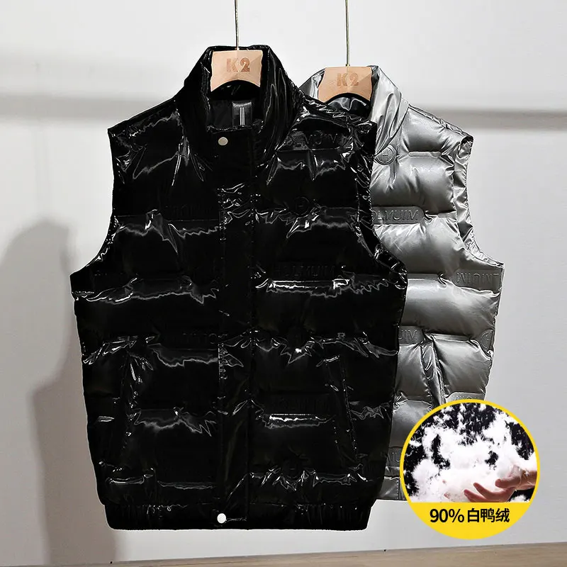 Thick Gilet Men Vest Windproof Vest Men Jacket Sleeveless Vest Casual Winter Jacket Coat Men Down Cotton Warm Thicken Waistcoat