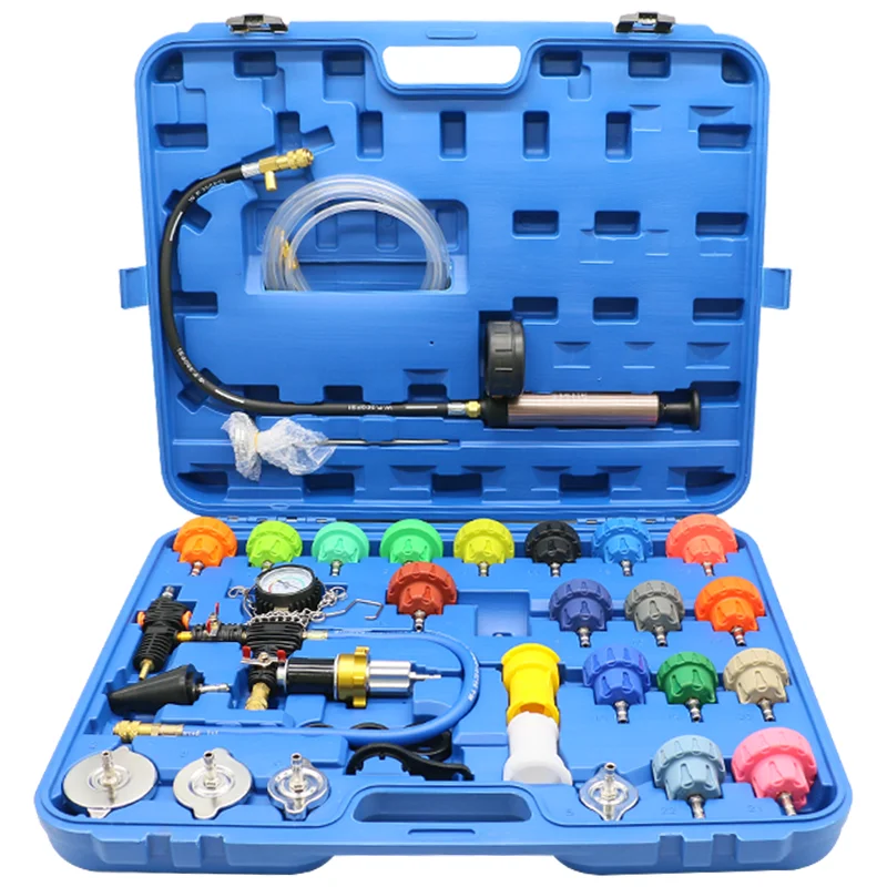 

34-Piece car water tank torture testing leak meter cooling antifreeze filling replacement tool vacuum pressure detection table