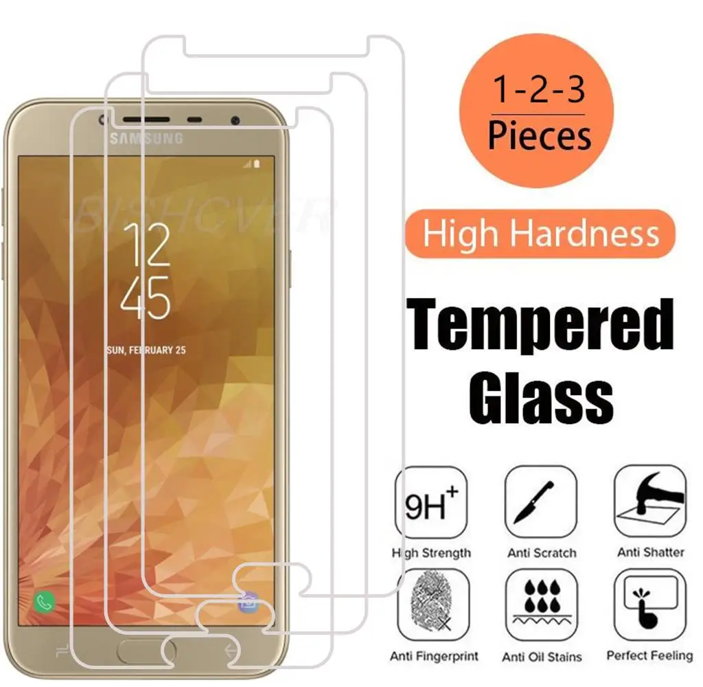 Pour Samsung Galaxy J4 J4 + 2018 HD Protecteur En Verre Trempé Sur Pour Samsung Galaxy J4 Plus Protecteur D'écran Film Couverture