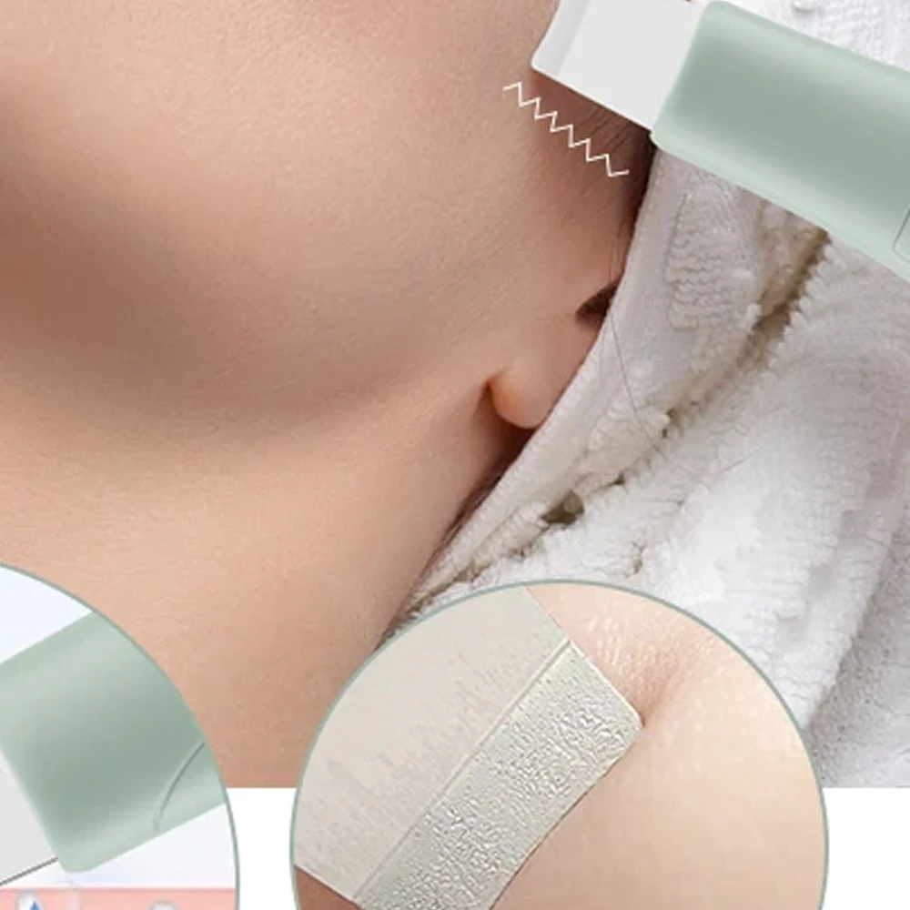 تنظيف الوجه منظف البشرة المطهر الاهتزاز أداة إزالة الرؤوس السوداء التطهير عميق الوجه المسام تقشير ملعقة حب الشباب المسام