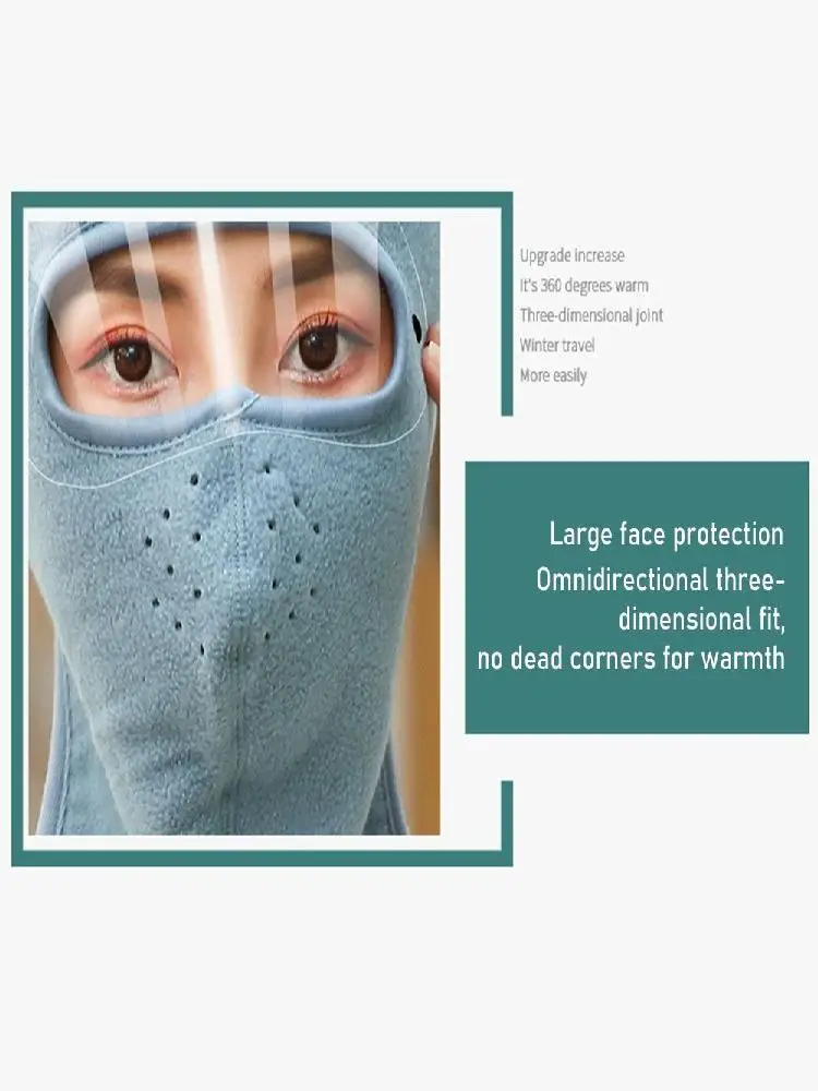 AliExpress New Unisex Face Mask Windproof Antifog Cycling Cap Motorcycling HD Goggles Fleece Face Shield Caps Snowboarding