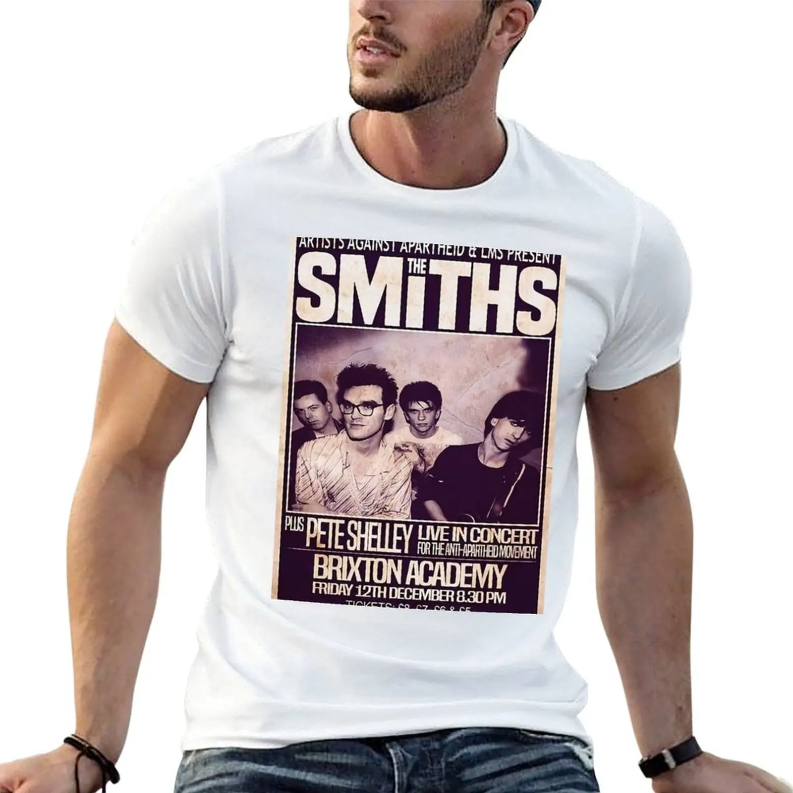 The Smiths 1986 The Final Concert T-Shirt Plus Size Loose Short Sleeve Top