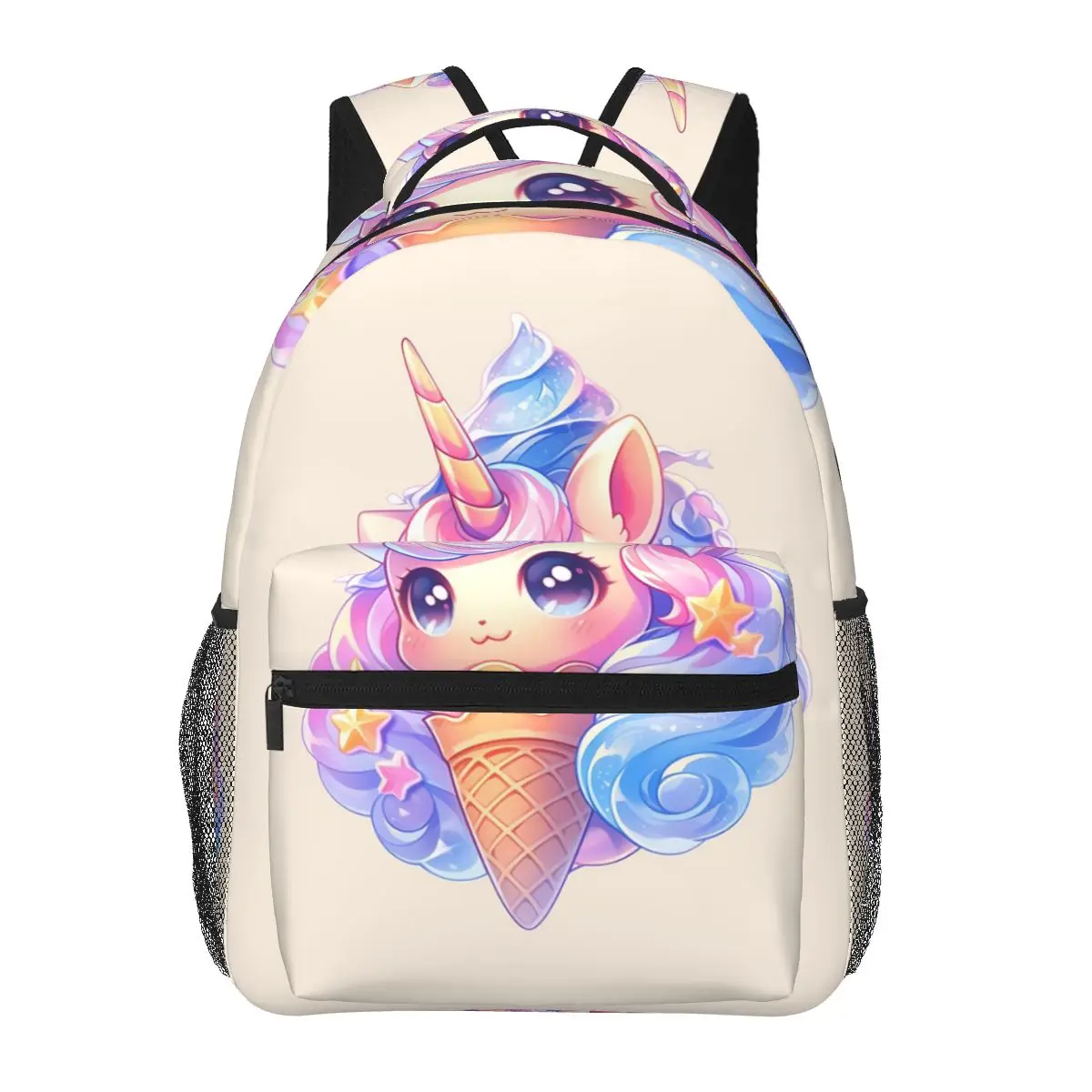 

Рюкзаки с мороженым и единорогом, сумка для книг для мальчиков и девочек, детские школьные сумки, рюкзак для ноутбука с героями мультфильмов, сумка на плечо, большая вмести...