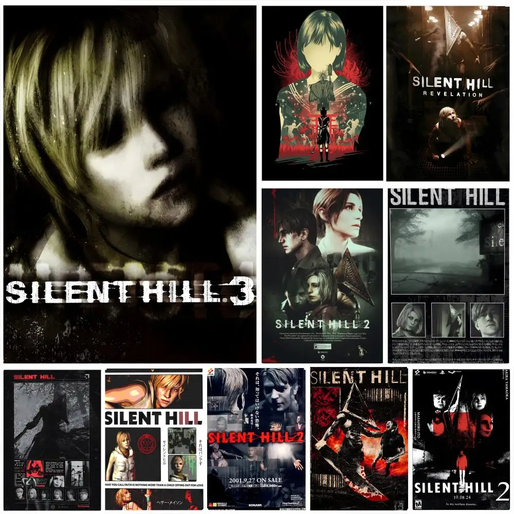 Poster Self-adhesive Art Waterproof Paper Sticker Coffee House Bar Room Wall Decor S-Silent Hill 3