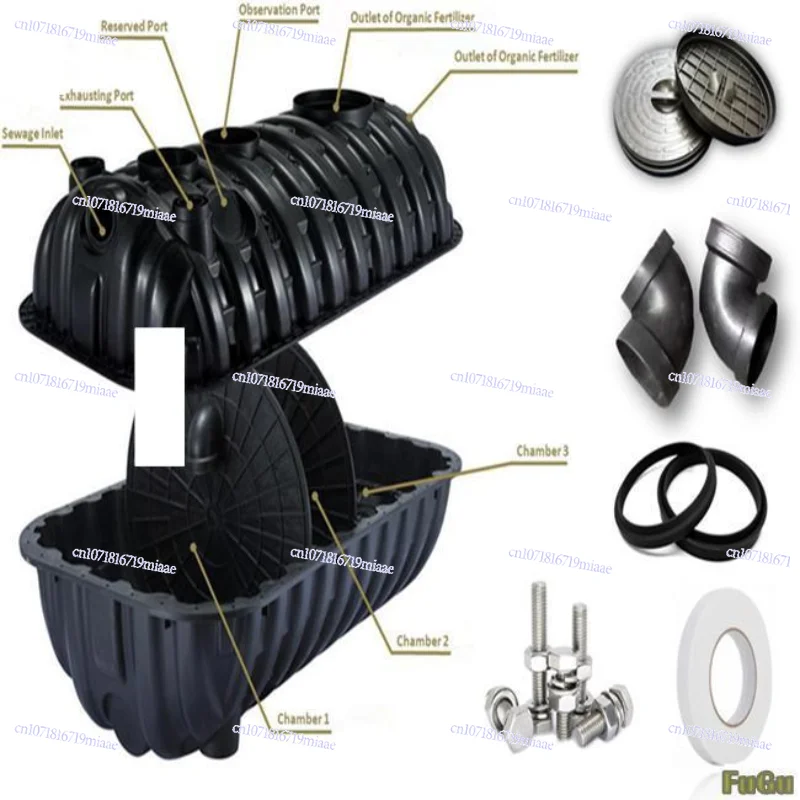 

Domestic sewage system waste treatment biogas digester septic tank