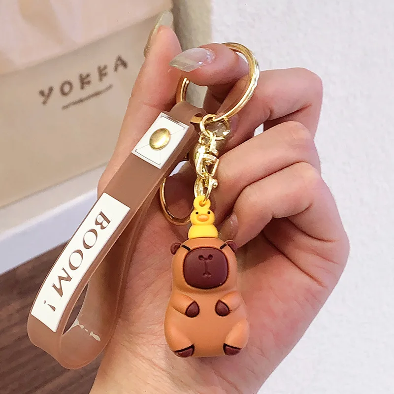 Creative Cute Capybara Keychains For Car Keychain Anime Keychain New Keyring Bag Charms Doll Key Ring Holiday Girl Gifts Jewelry